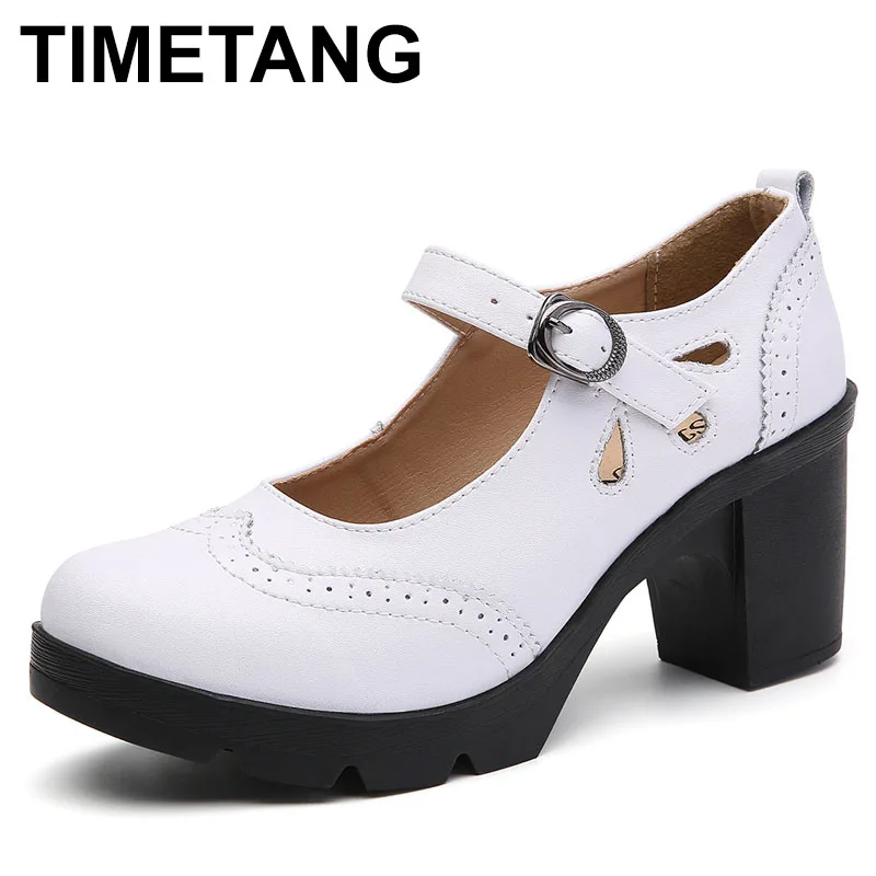 

2025 женские туфли-лодочки, женские модные удобные черные рабочие туфли на высоком каблуке с круглым носком, большие размеры