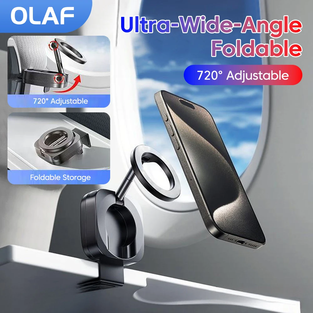 Magnetic Phone Holder Foldable Design 360° Adjustable Portable Stand For iPhone Samsung Xiaomi Travel Video Shoot Desk Bracket