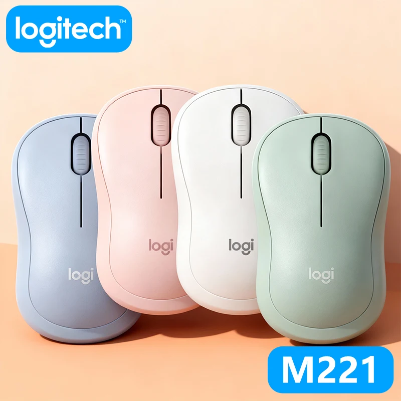 

Logitech M221 Quiet Wireless Mouse, USB Portable, Plug-and-Play, Soft & Trustworthy, Ideal for Laptop & PC Office/Home