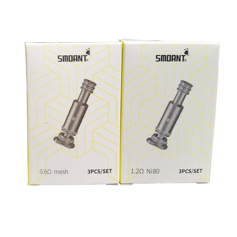 3-30 buah asli Smoant Charon Baby Pod Coil 0.6ohm Mesh 1.2ohm Ni-80 Core untuk Charon Baby Pod Veer Pod Battlestar baby Pod