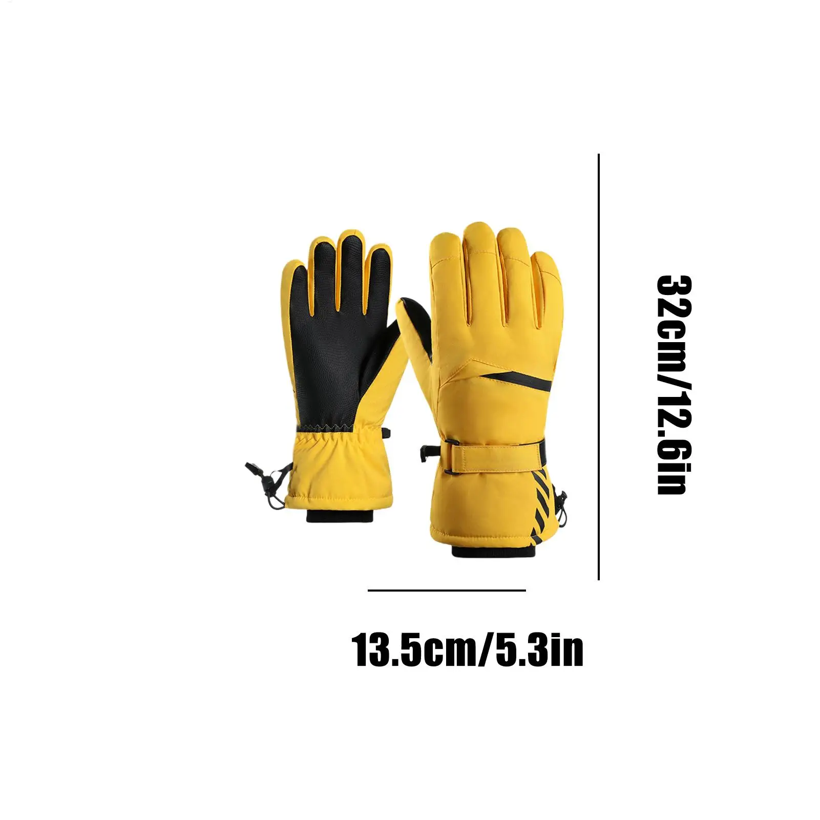قفازات الثلج للرجال قفازات الصيد الدافئة لمس مقاوم للماء قفازات مقاومة للرياح للطقس القصوى الشتاء العمل في الهواء الطلق الجري