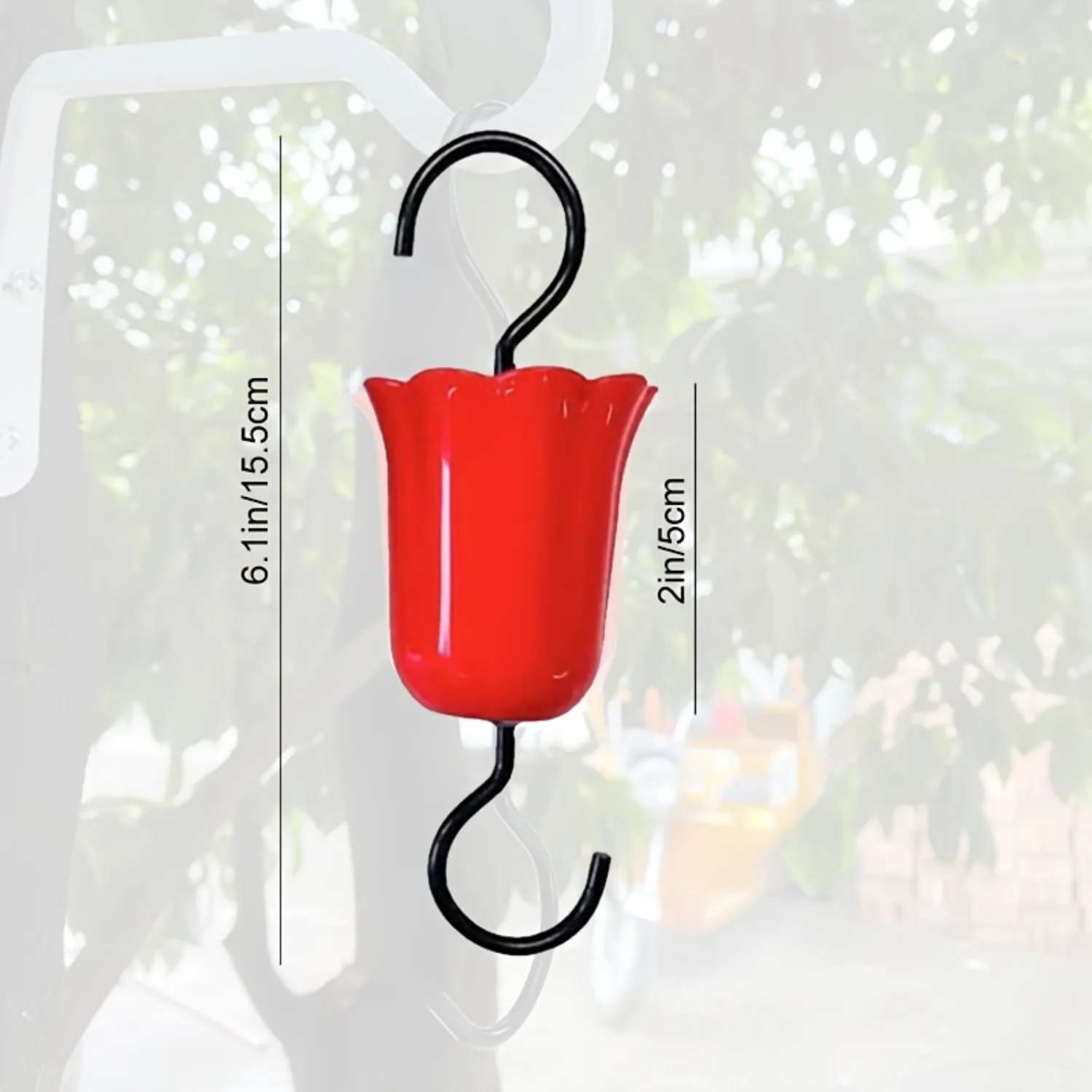 Flower Shaped Ant Guard Hummingbird Feeder With Durable Hanging Hook And Cleaning Brushes