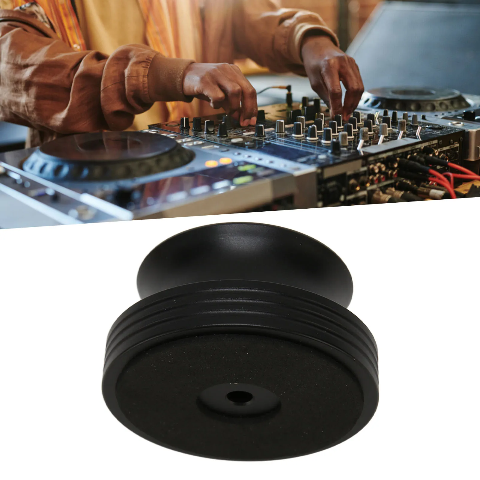 Record Player Clamp Improve Sound Quality Aluminum Alloy Black Record Weight Stabilizer for LP  Record Player