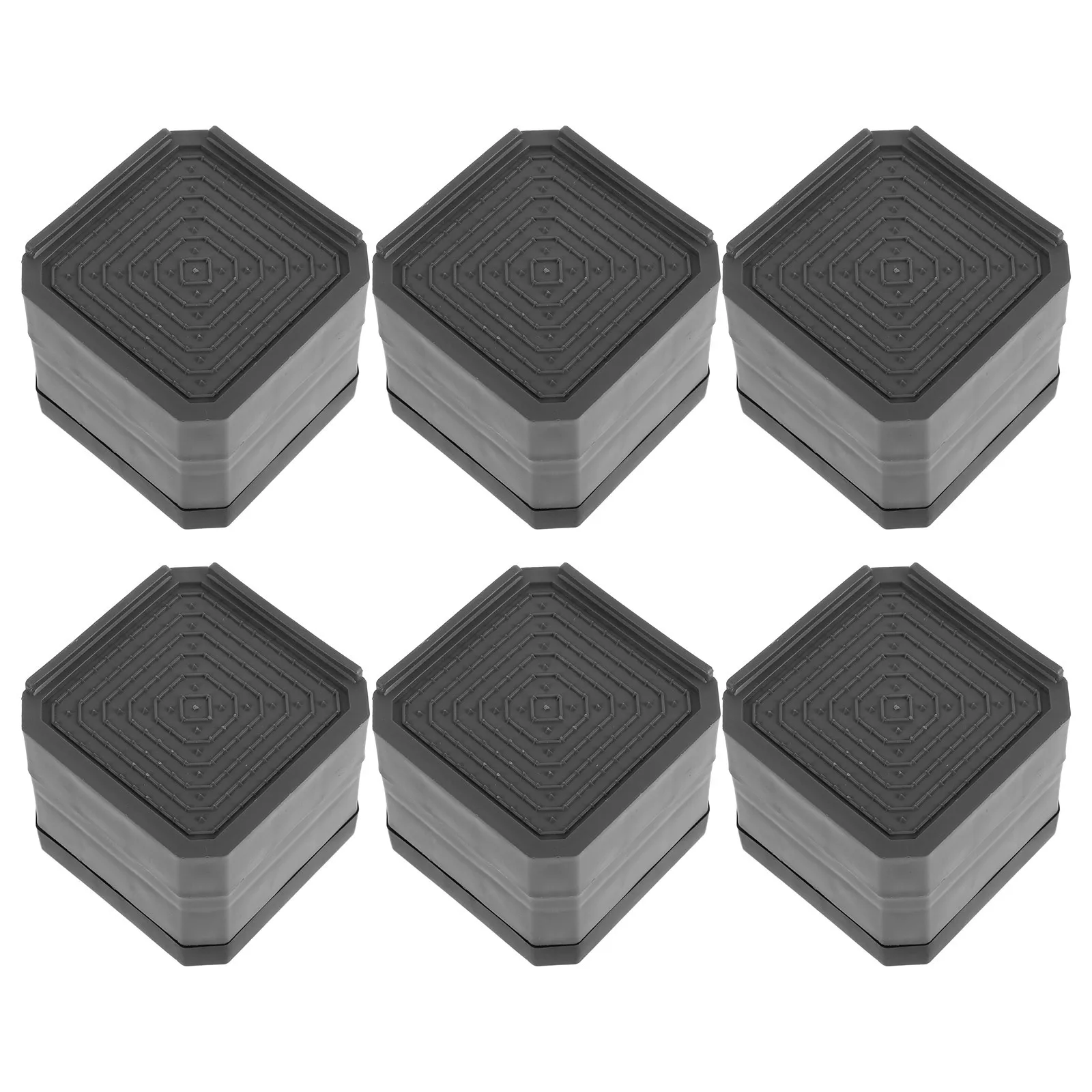 

6Pcs Anti-Slip Silent Pads Table Leg Risers Washer Dryer Pedestal Noise Reduction Furniture Stabilizer Shock Absorption Bed Sofa