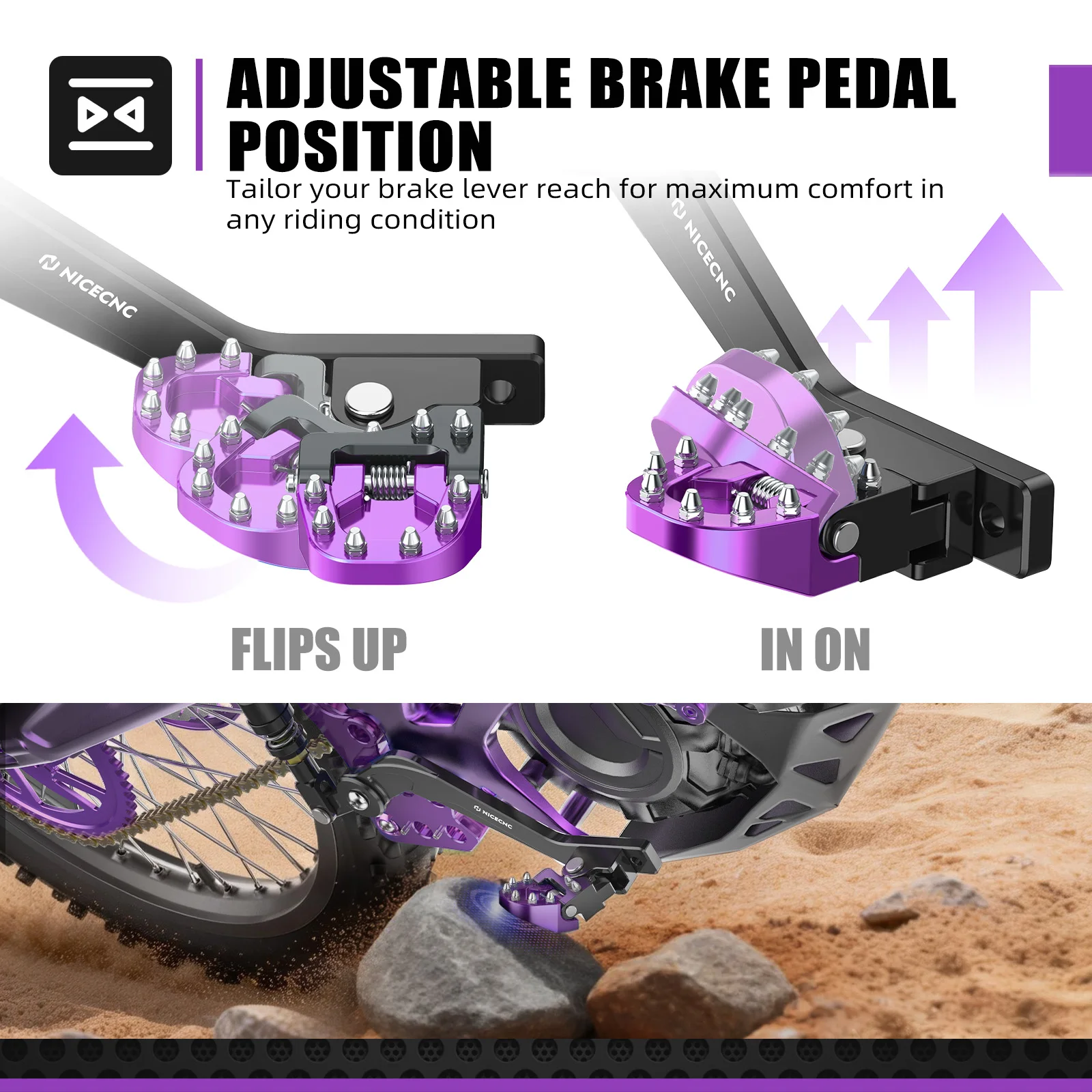 

For 2024 2023 2022 2021 2020 2019 2018 Surron Light Bee X S Hydraulic Rear Foot Brake Footrest Foot Pegs Support Brace Assembly