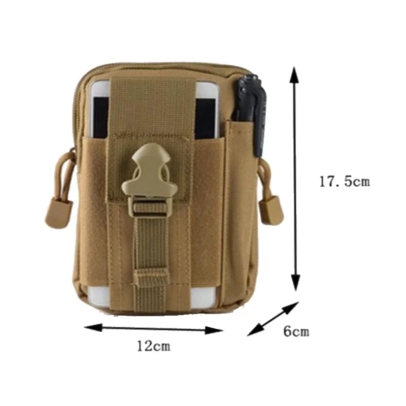 Outdoor soft bag multifunctional army combat waist bag sports hiking hunting work tool mobile phone bag EDC