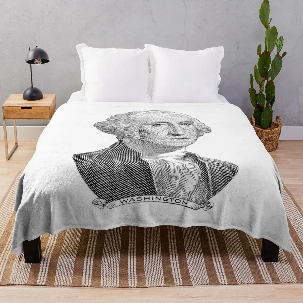 

Vintage George Washington Throw Blanket Soft Big Stuffeds Blankets