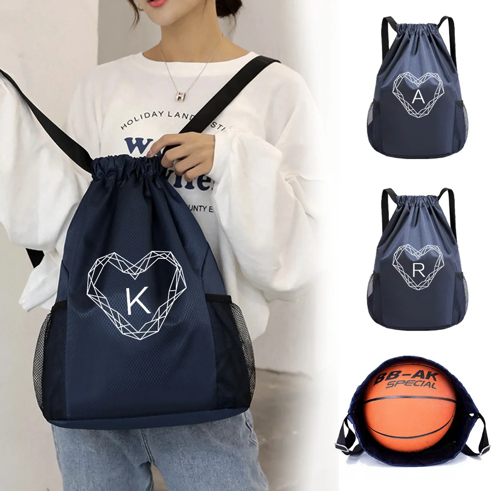Alphabet printed basketball bag, a must-have backpack for sports, suitable for all sports