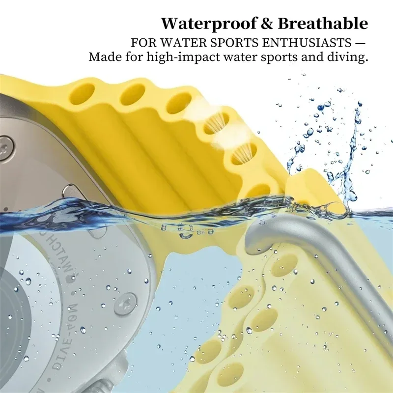 Cinturino Ocean per cinturino Apple Watch Series Ultra 9 8 7 6 5 4 3 SE Bracciale iWatch Correa 42/44/45/49mm Sostituisci cinturino sportivo