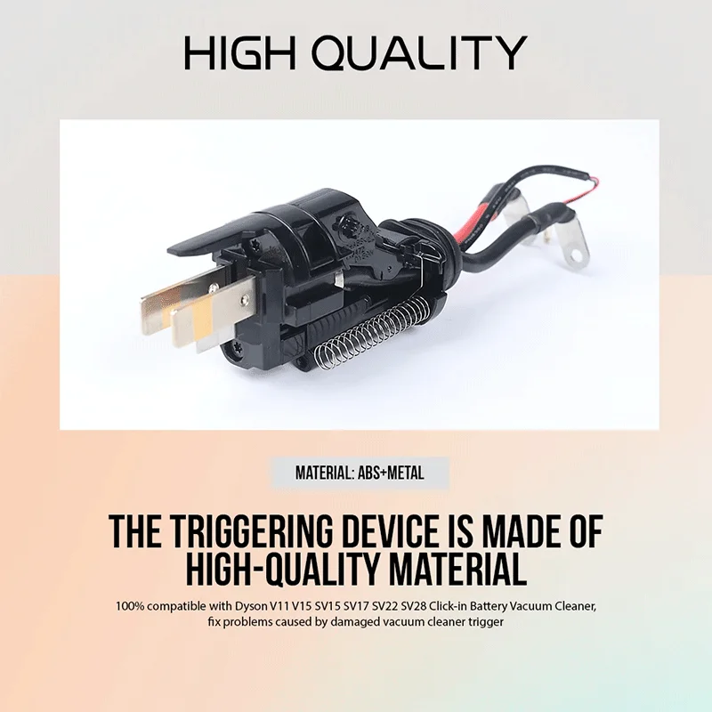 Trigger Switch Assembly/Button Replacement for Dyson V15 V11 SV15 Click-in Battery Type Vacuum Cleaner Power Switch Repair Parts
