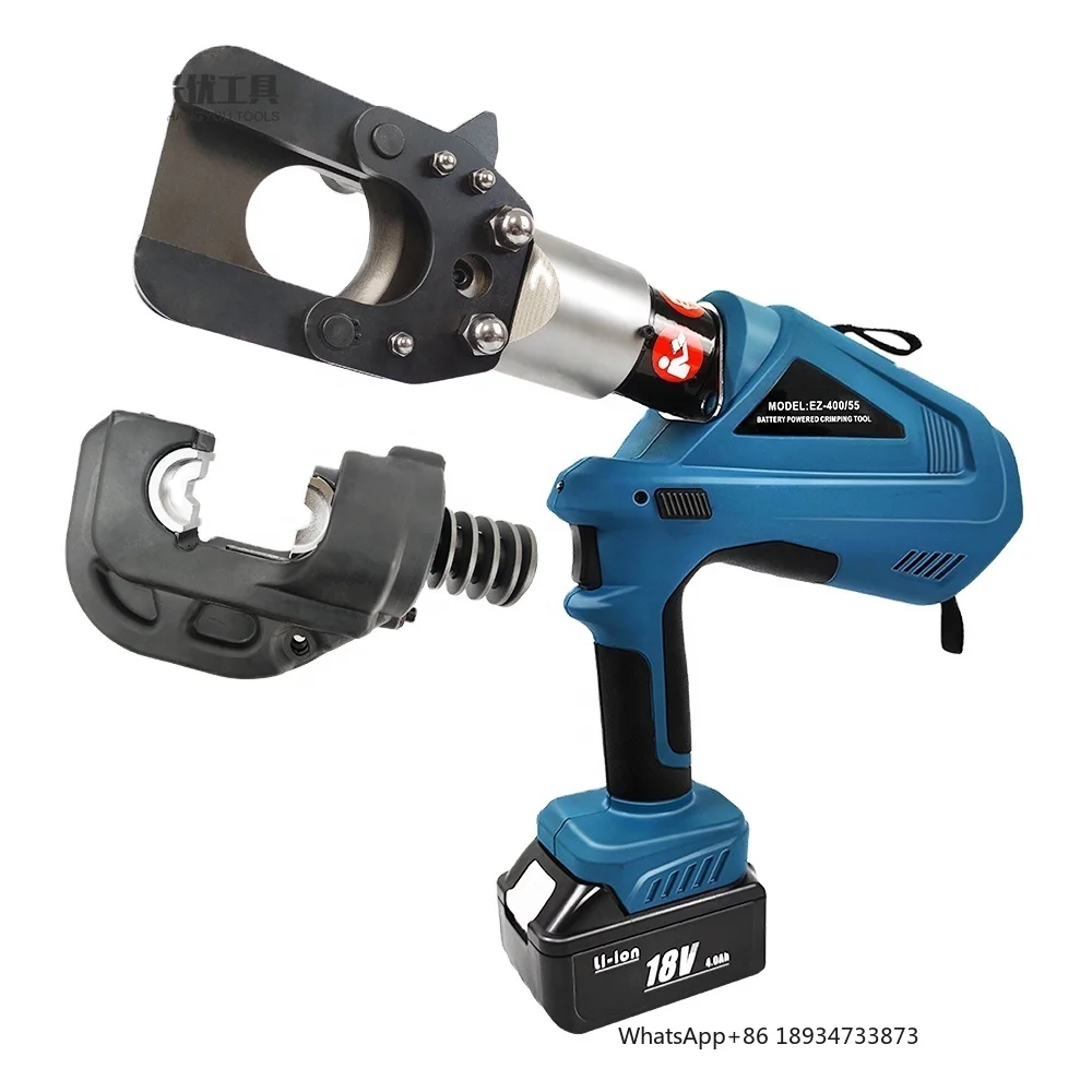 EZ-400/55 2-in-1 Battery-Powered cable Hydraulic Cutting and Crimping Tool electric Cable Cutter and Crimper