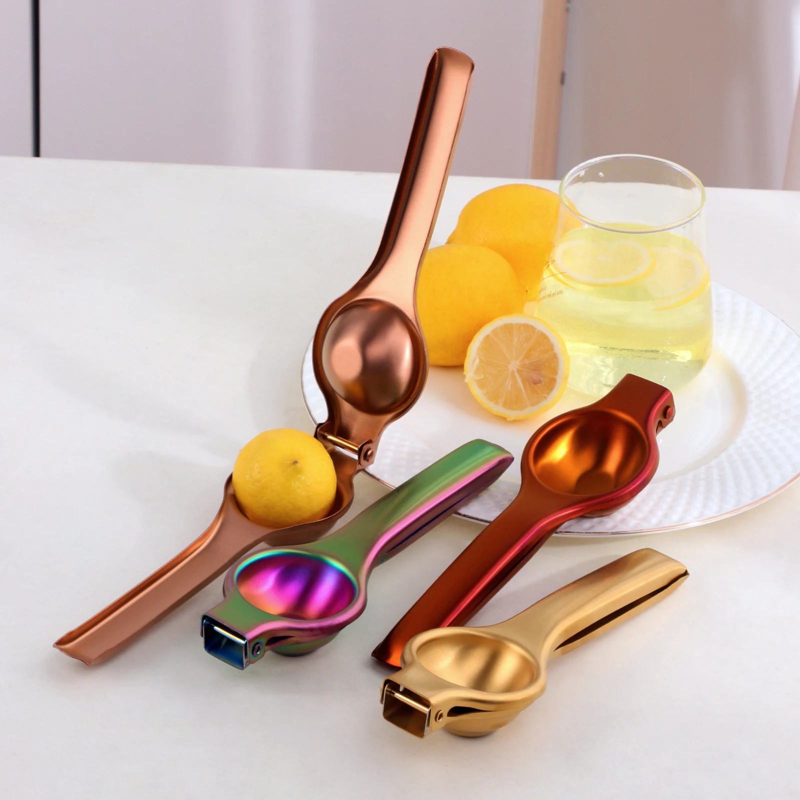 1PC Stainless Steel Manual Juicer Household Lemon Clip Creative Orange Juicer Squeezer Fruit Hand Pressing Kitchen Accessories image 2