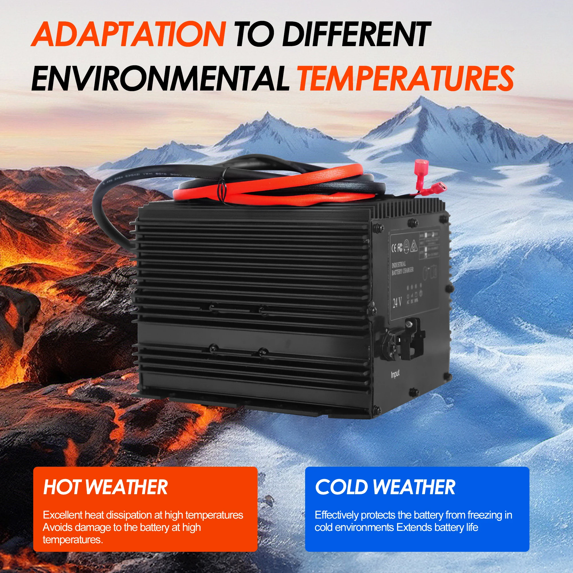 Carregador de bateria 24V 25A para vassoura de purificador de piso Tennant 1029256 50050 1058164