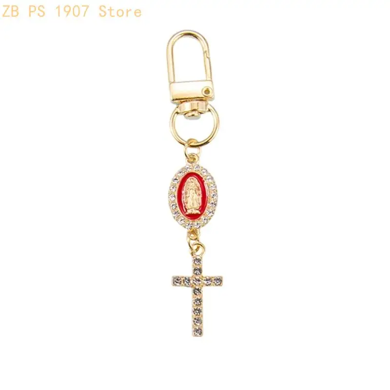 Decorative Chain Charm with Pendant Detail, Gold Tone Hardware and Trim for