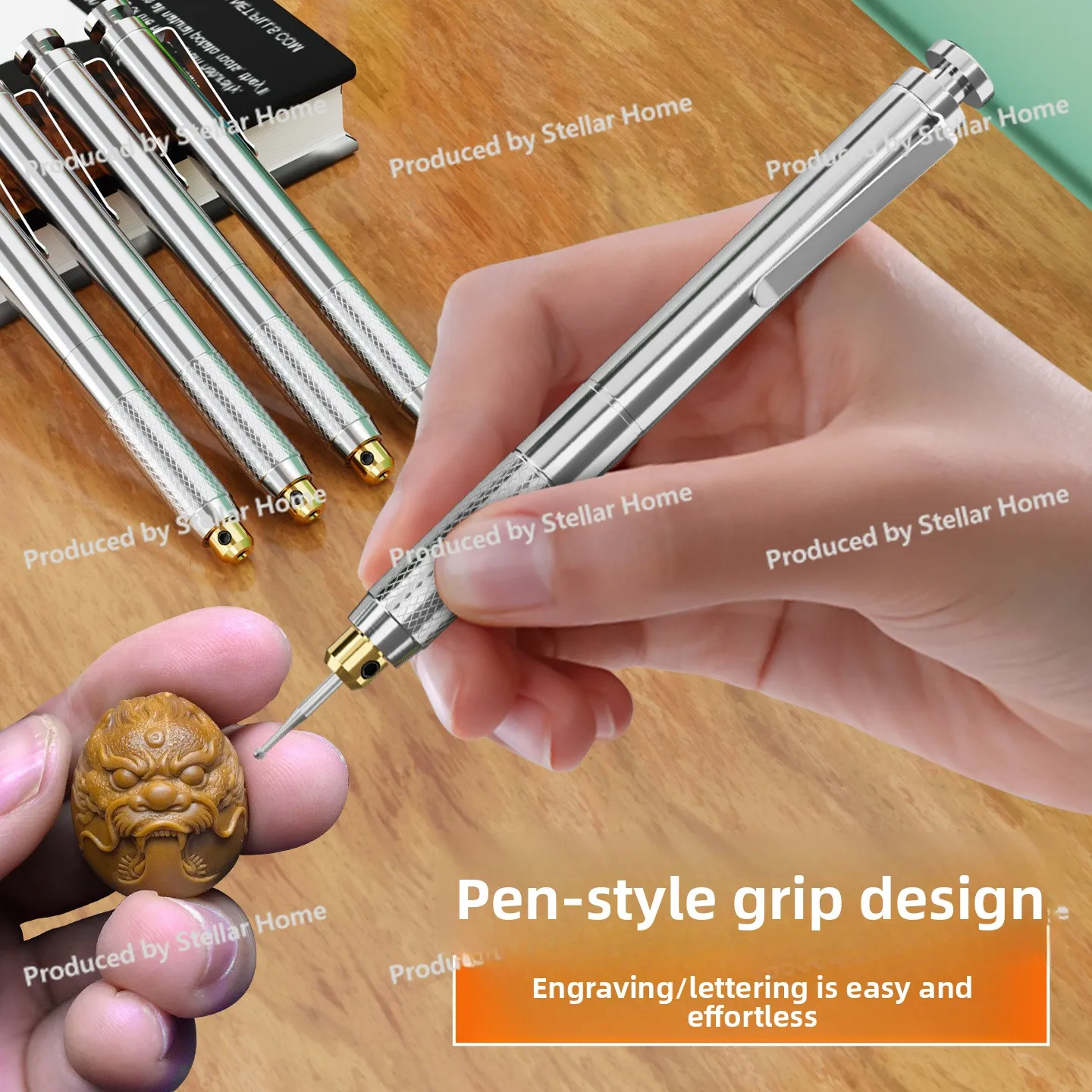Upgraded Fountain Pen Style Electric Engraving Pen 36000 RPM High-Speed Engraving Machine High Concentricity Compact Writing