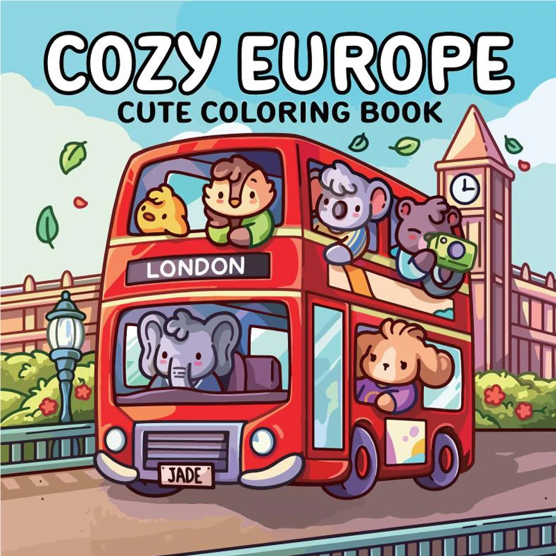 Precioso libro para colorear de Londres: escenas temáticas de Londres. Entre el mundo ilustrado explotado por el autobús, una elección creativa y agradable.