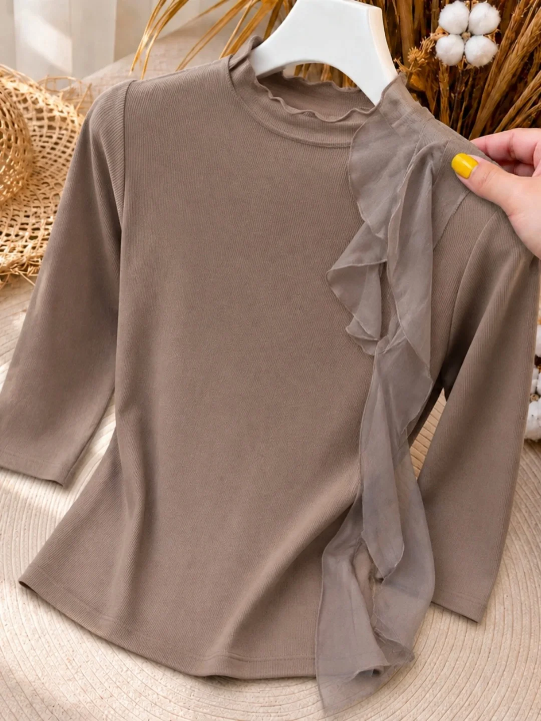 Slim Fit Korean Style Casual Design T-Shirt Overhead Simple Style Summer Weight Loss Effectiveness Versatile Basic Crew Neck Top
