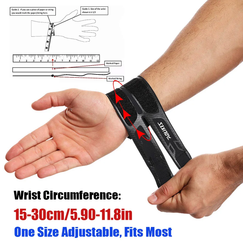 Sports Wrist Compression Wraps Wrist Support Brace Strap for Fitness Weightlifting Basketball Badminton Tennis Wrist Pain Relief