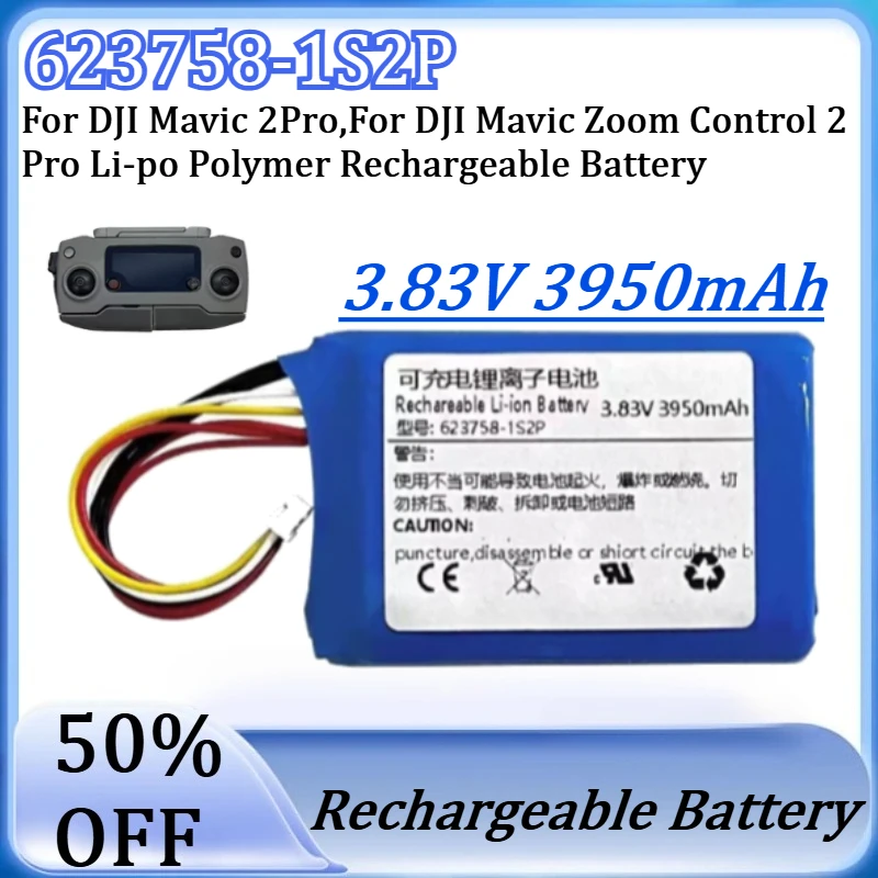 New 623758-1S2P 3.83V 3950mAh Battery for DJI Mavic 2Pro,For DJI Mavic Zoom Control 2 Pro Li-po Polymer Rechargeable Battery