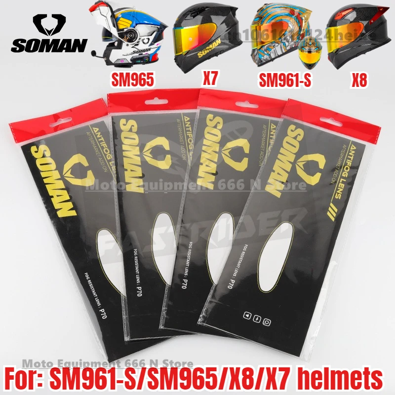

SOMAN Motorcycle Helmet Lens Anti Fog Sticker for SM961-S/SM965/X8/X7 Helmet