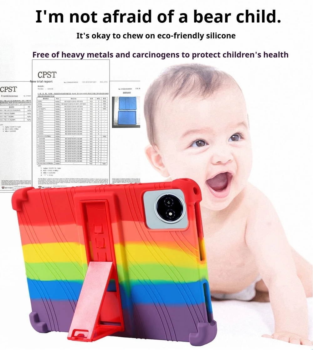 Soft Cover for Teclast M50 Plus Tablet Case Silcone Full Body Protective Shell with Kickstand for M50Plus 10.1 Inch Tablet Cases