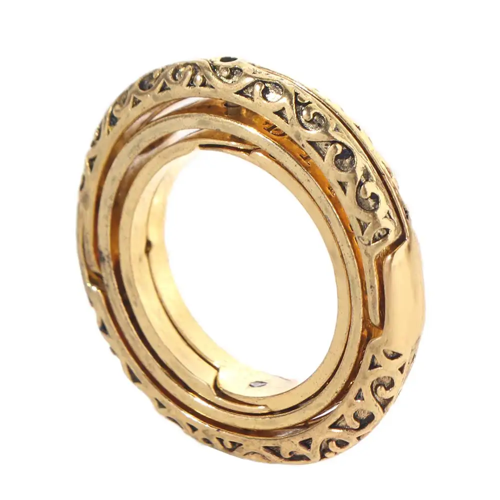 Retro Style Astronomical Ball Ring Universe Sphere Reversed Metamorphic Cosmic Ring Complex Rotating Planet Astronomy Ball Rings