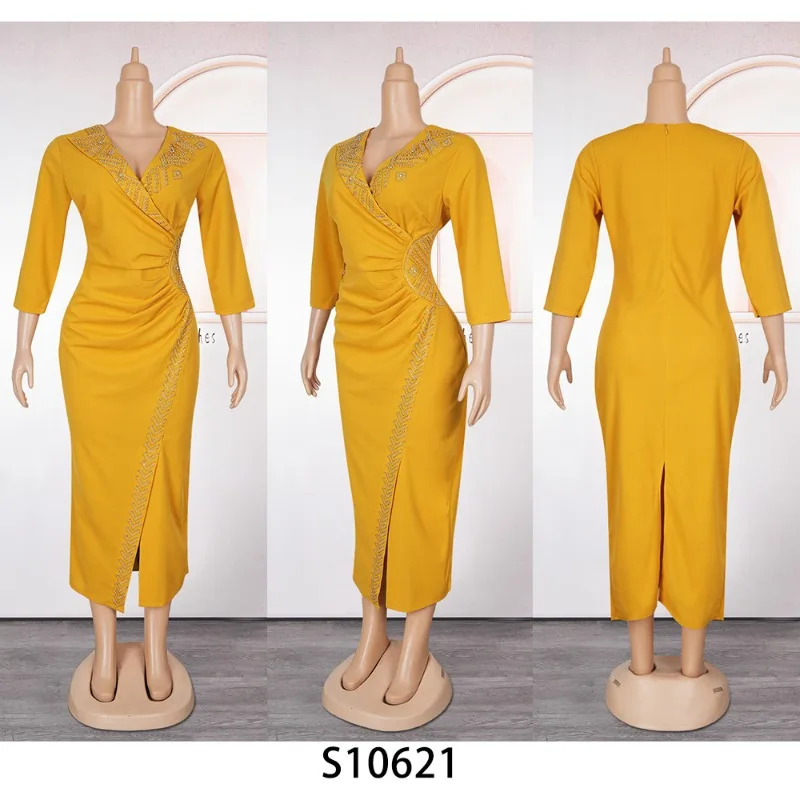 Suknie ślubne Dubaj Afrykańska luksusowa diamentowa obcisła suknia Maxi Abayas Elegancka damska suknia wieczorowa na urodziny