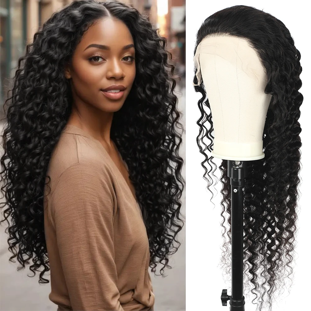 

13x4 Deep Wave Lace Front Wigs Human Hair Wigs Pre Plucked 180 Density Lace Frontal Wigs Human Hair for Women