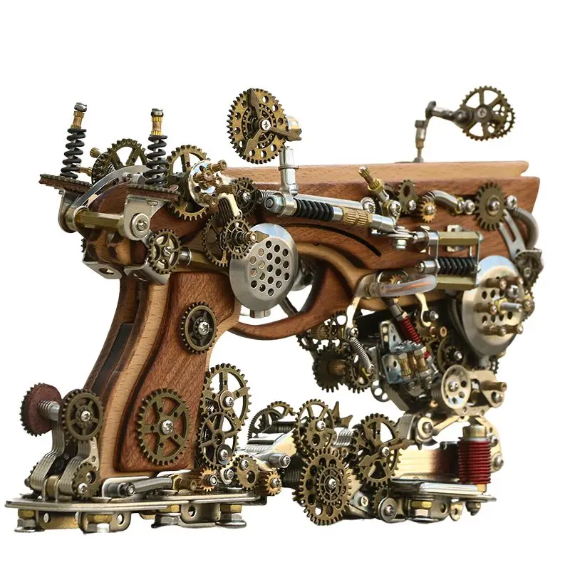 Mechanical Party Archimedes Steam Crossbow 3D Metal Puzzle DIY Assembled Static Model, Steampunk Metal Ornament, Gift for Men