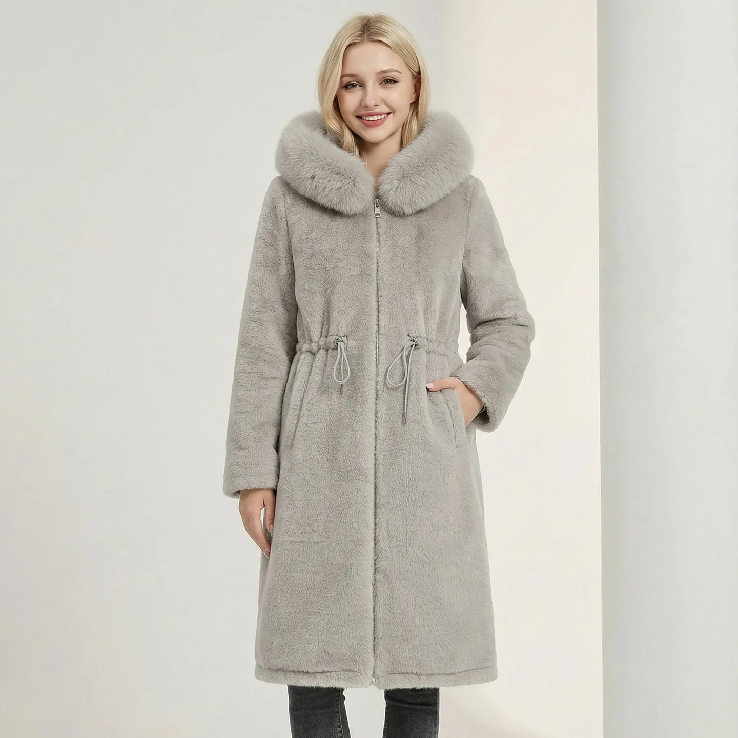 2026 New Double-sided Wear Women's Winter Fleece Cotton-padded Jacket Overcoat Thicken Hooded Coats