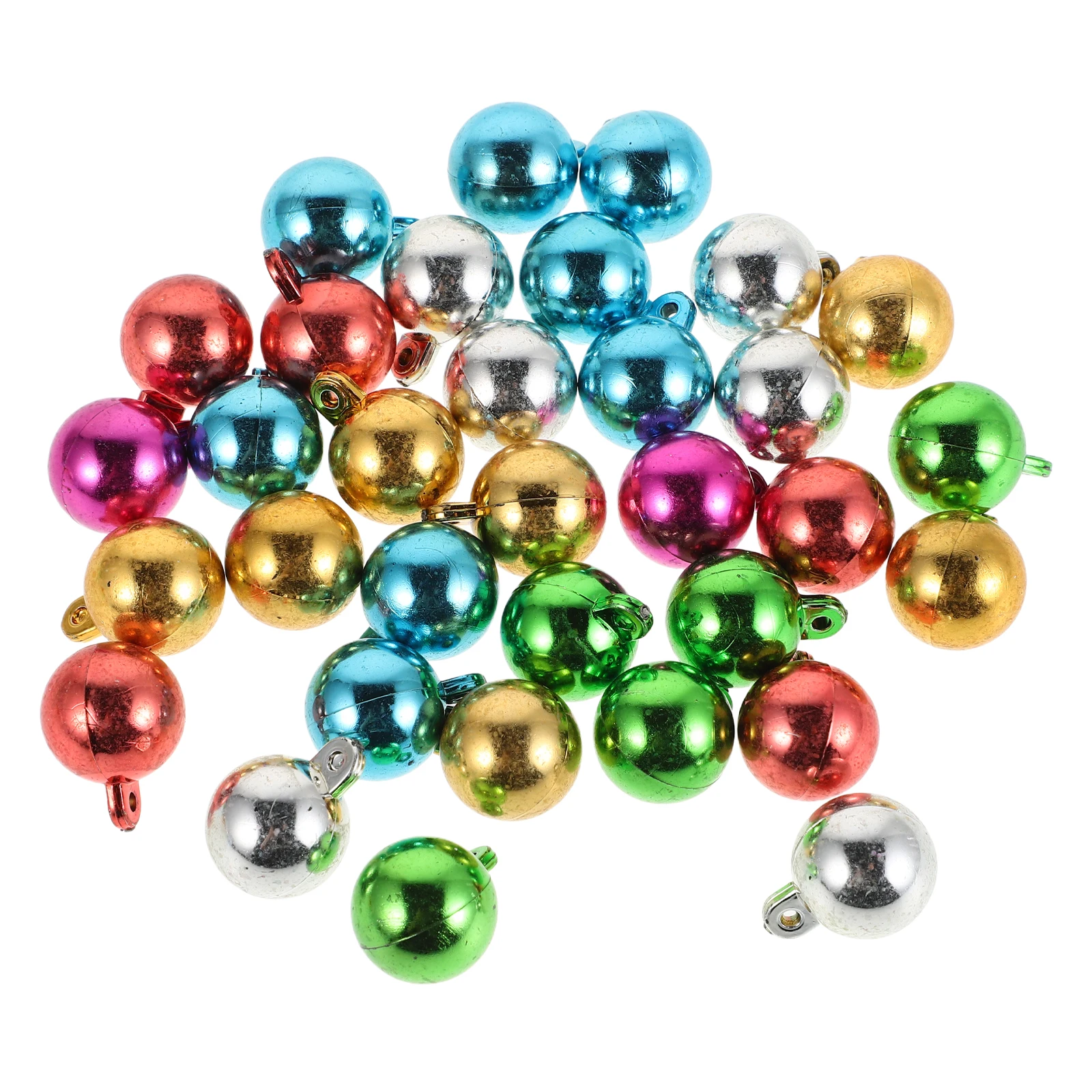 

100pcs Colorful Plastic Light Bulb Beads Round Christmas Tree Ornaments Craft Supplies Jewelry Making Accessories Bright