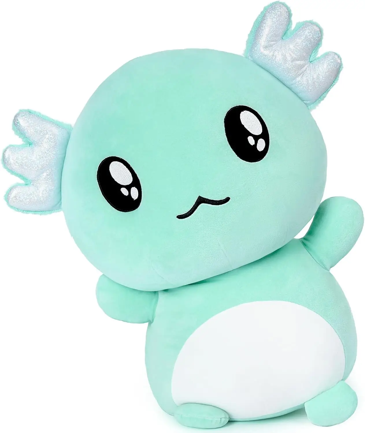 

Tezituor Axolotl Plush, Cute 20" Mint Green Axolotl Stuffed Animals Plush Throw Pillow, Cuddly Salamander Plushie Toy for Kids