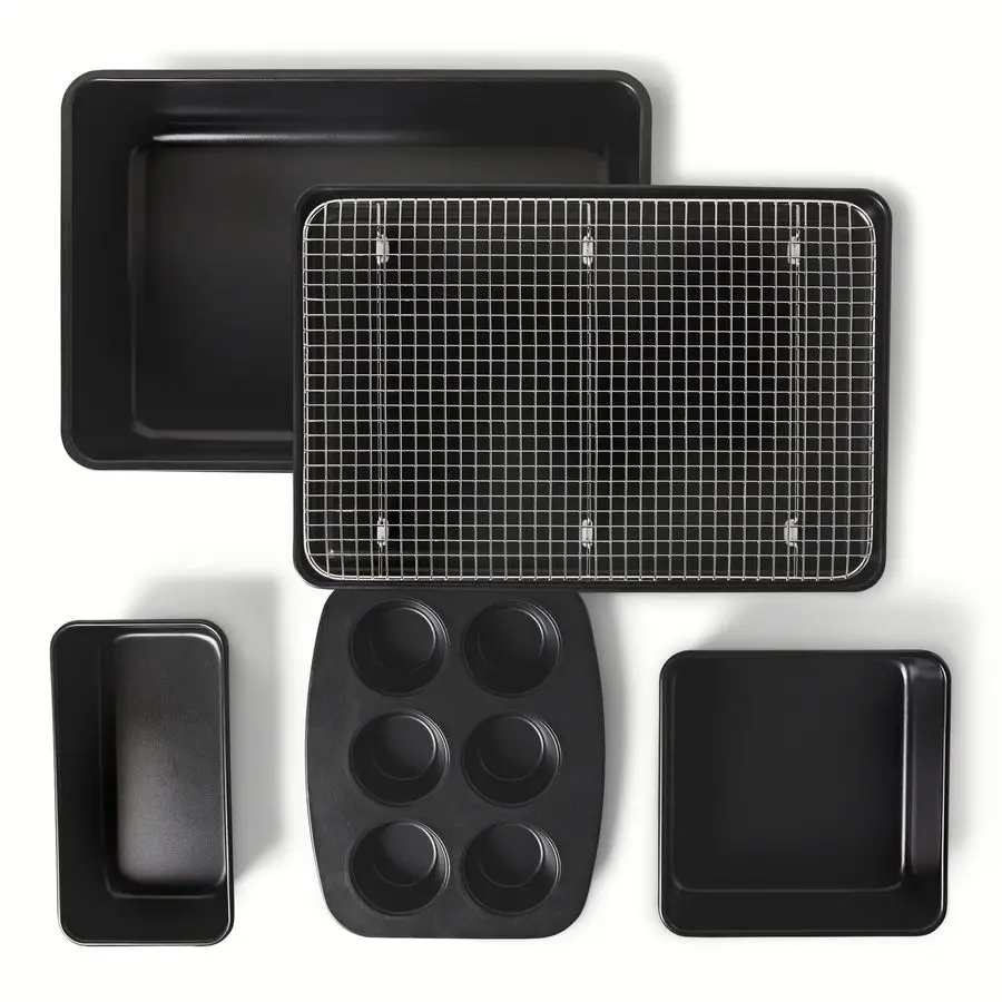 

Nonstick Bakeware 6Piece Set, Stackable, Dishwasher and OvenSafe