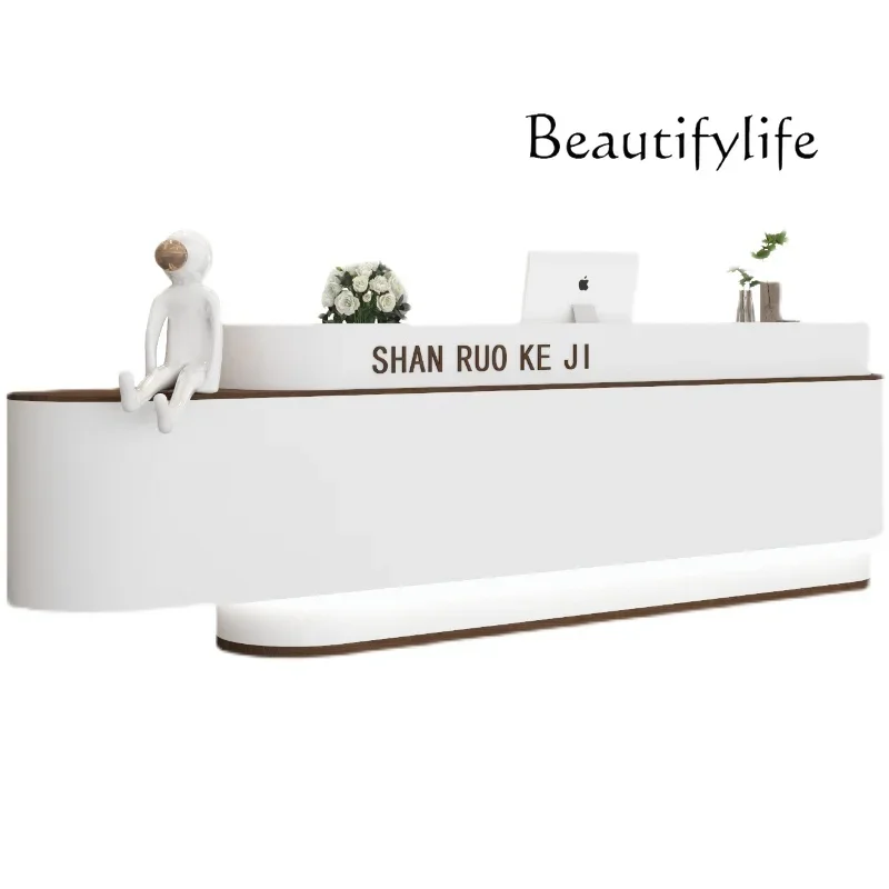 

Simple Front Desk Company Fashion Cashier Clothing Store Beauty Salon Reception Desk Information Desk