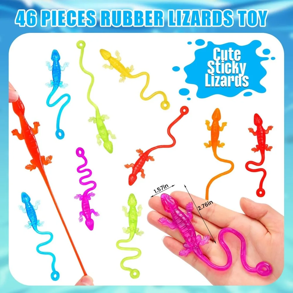 10-30PC Fun Sticky Climbing Lizard Kids Birthday Party Baby Shower Gift Pack Halloween Christmas Carnival Party Favor Decoration