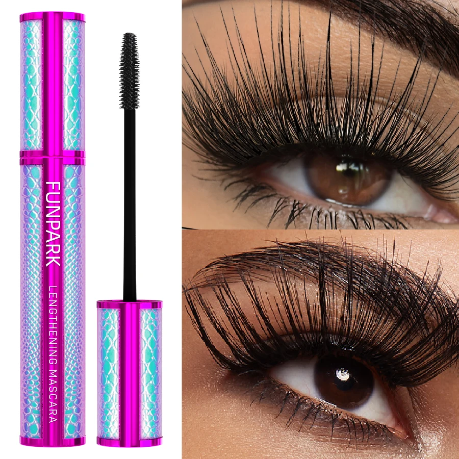 มาสคาร่า 5D สีดำ หนา ติดทนนาน กันน้ำ กันเหงื่อ เนื้อไหม ให้ดวงตาดูโต สวยแบบเกาหลี งอนงาม ของขวัญ