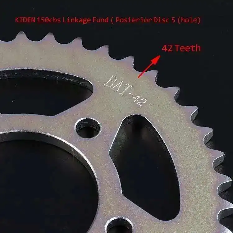 دراجة نارية سلسلة كبيرة لوحة 5 حفرة Cbs الأسنان ل Kiden Kd150-f v z l j h g