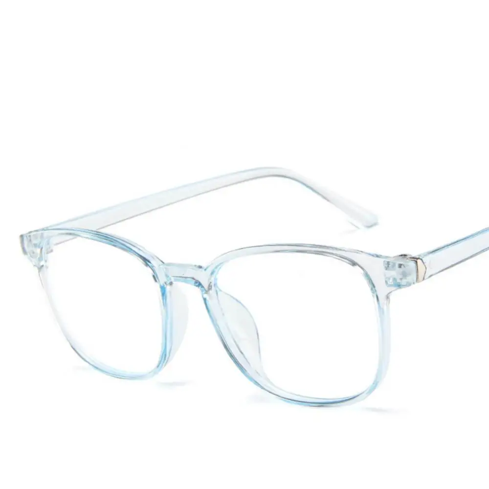 Monture de lunettes rétro pour hommes et femmes, lunettes d'ordinateur, anti-lumière bleue, transparente, rose, plastique, mode, 1/2 pièces