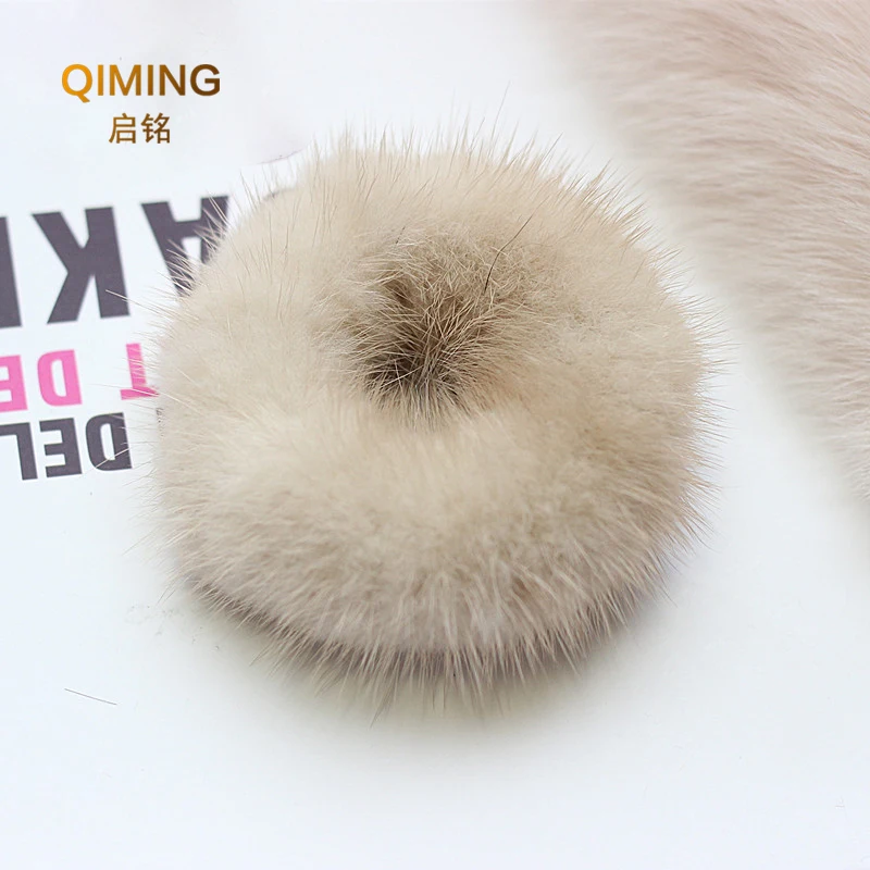 100% Real Mink Fur Hair Rope Women Accessory Flurry Headband Hair Ties Holder Elastic Highgrade Luxury Fashion Hair Ring