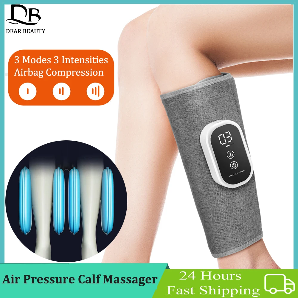 

Electric Leg Massager Wireless Air Compression Calf Massager 360° Air Pressure / Heated Leg Massage Wrap Relax Muscles Relieve