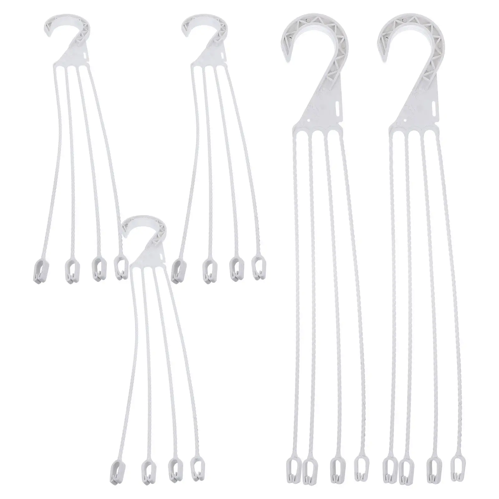 

5 Pcs Hooks for Flowerpot Flower Pot Hanging Hooks 45cm White Basin Sturdy Plastic Wall Mount Plant Holder Balcony