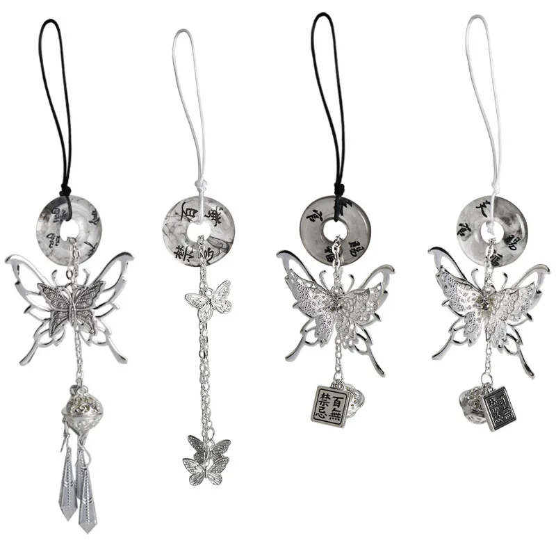 Anime Tian Guan Ci Fu Keychain Heaven Official’s Blessing Hua Cheng Xie Lian Cosplay Butterfly Bell Pendant Phone Chain Keyrings