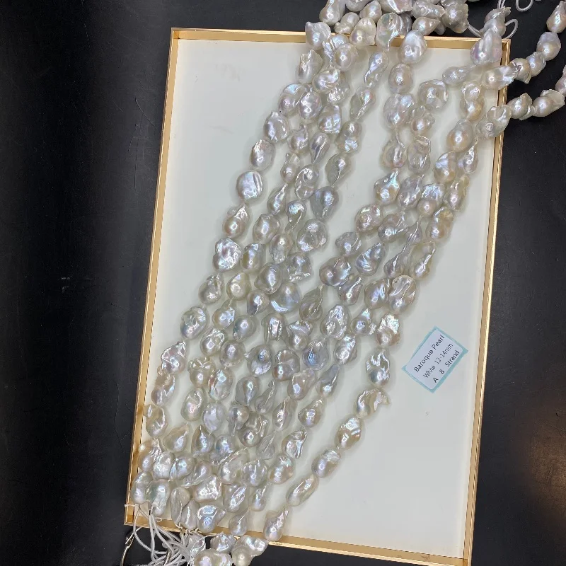 

1A Quality 100% Natural Baroque Pearl White Beads Jewelry Beads DIY Jewelry Making DIY Necklace Earrings Accessories Gift