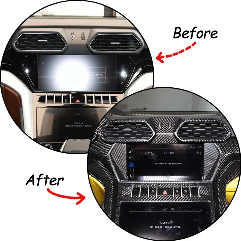 

For Lamborghini URUS Dry Carbon Fiber 2018-2021 Styling Navigation Screen Frame Decorative Sticker Interior Accessories