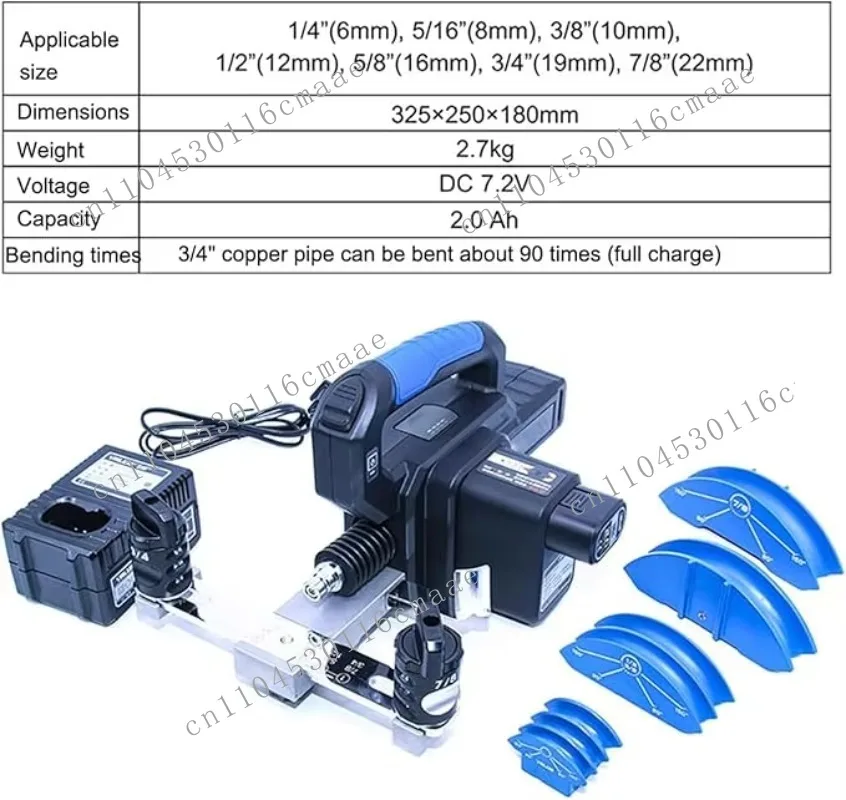 VTB-22L Electric Copper Tube Bender, Conditioning Refrigeration Ratcheting Tool Tubing Bender 1/4