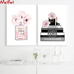 Flower Perfume Bottle Fashion Book Diamond Painting Makeup Diamond Embroidery Art Picture Modern Girl Woman Room Decoration