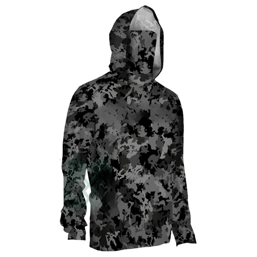 Imagen 2 del producto Ropa de pesca de camuflaje para hombre, máscara de manga larga con capucha, camisas de pesca Upf 50+, protección Uv, ropa de pesca de rendimiento