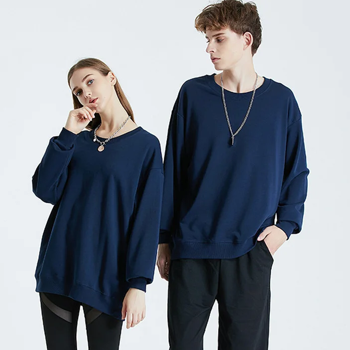 Damska bluza z kapturem na jesień, 330g bawełna, gładka, dla par, modna, cienka, damska bluza typu pulower, y2k, z okrągłym dekoltem, codzienna, oversize, odzież damska.