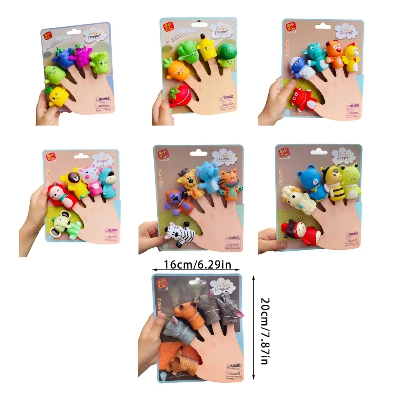 A5yc Bulk 5 Puppets mano creatura in gomma Fingta per il gioco per ragazzi Attività in classe Girls