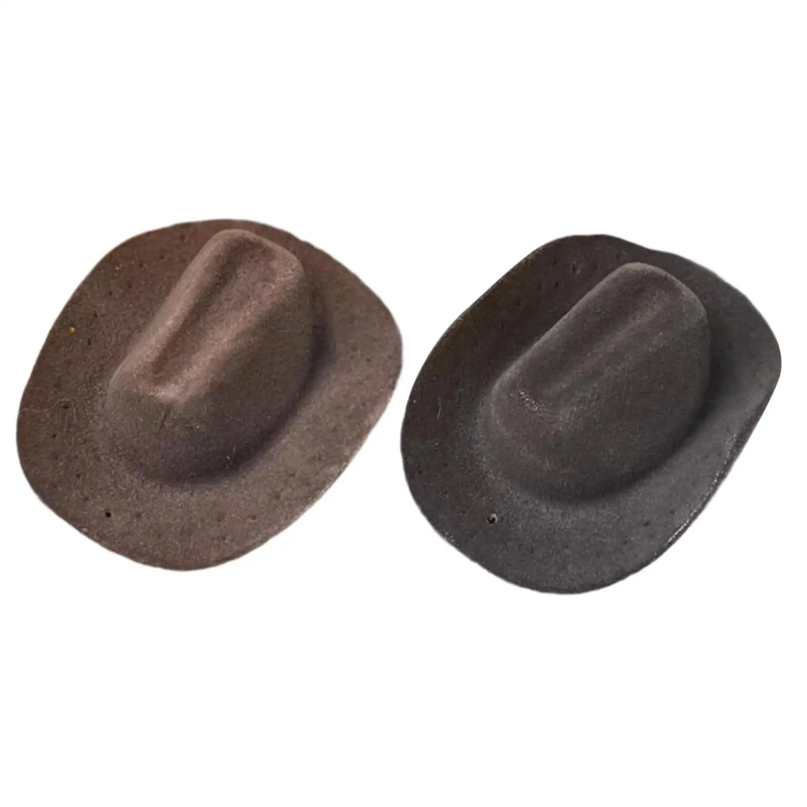 Chapéu de cowboy em escala 1/6 para bonecas em miniatura acessório de figura de 12 polegadas